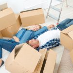 Couple exhausted by house move